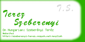 terez szeberenyi business card