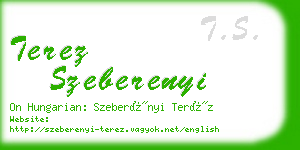 terez szeberenyi business card